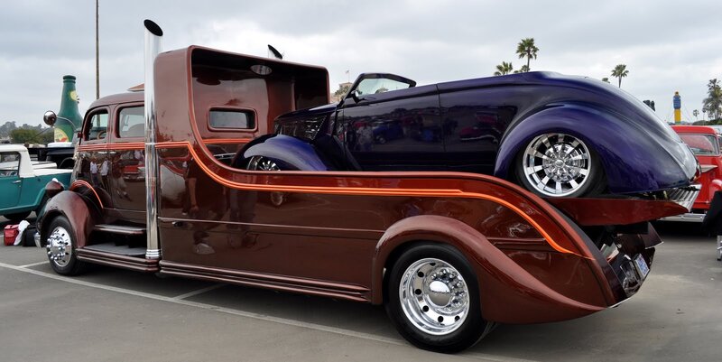 Custom Tow Truck with Car