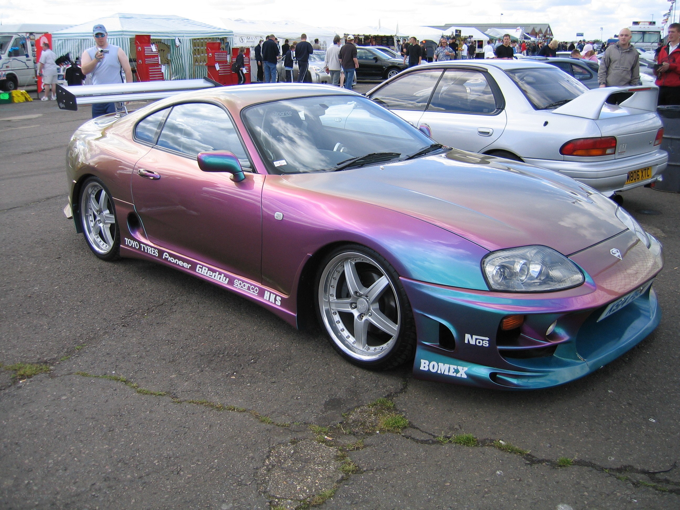 Custom Toyota Supra at car show