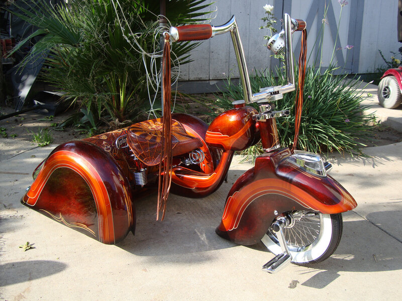 Custom Trike Motorcycle — Red