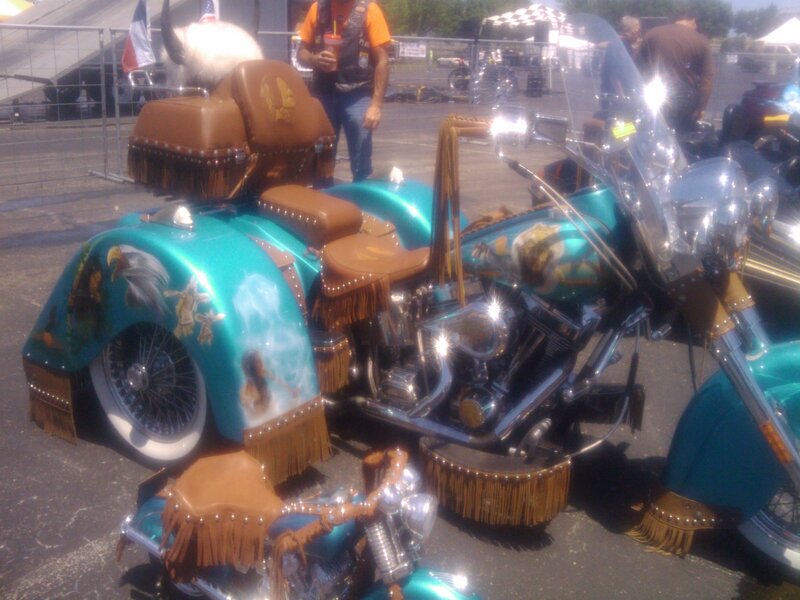 Custom Trike Motorcycle — Teal, Showcase