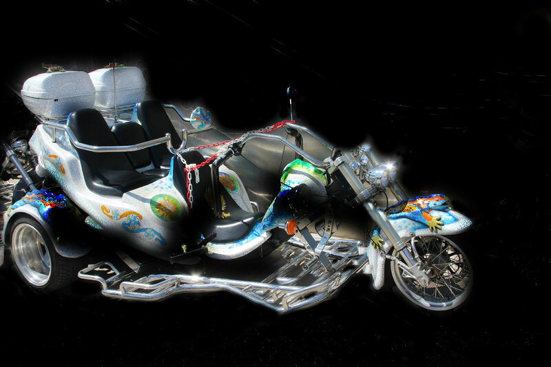Custom Trike Motorcycle — White