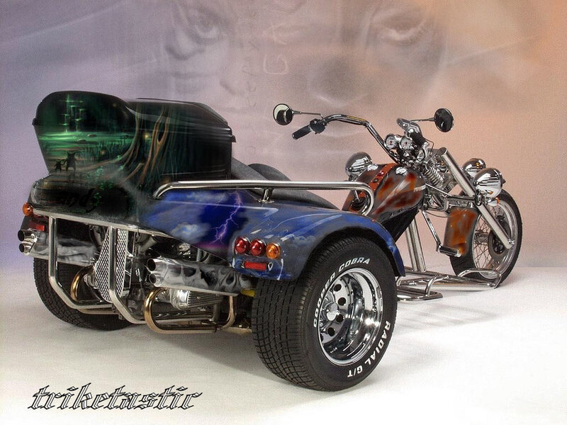 Custom trike with painted details