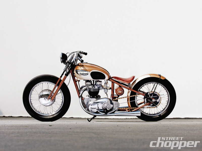 Custom Triumph Chopper Motorcycle