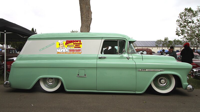 Custom vintage delivery van