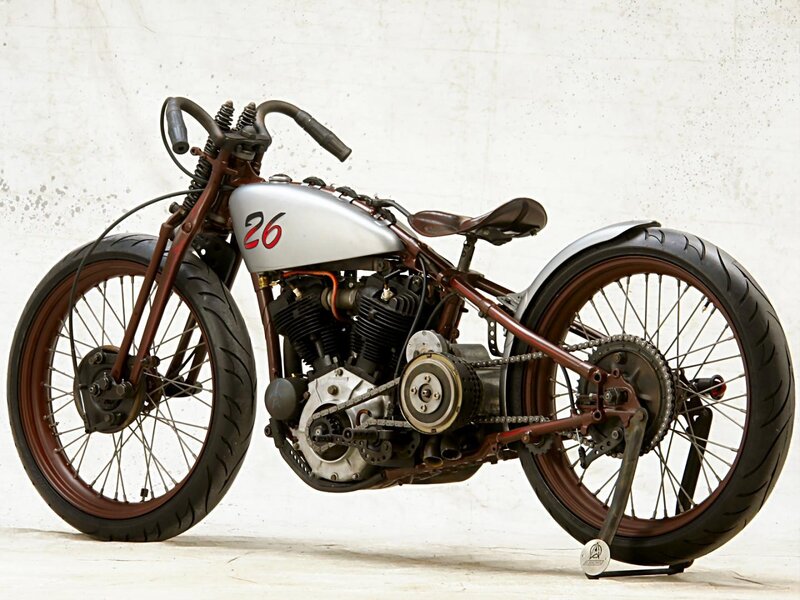 Custom Vintage Motorcycle — Silver