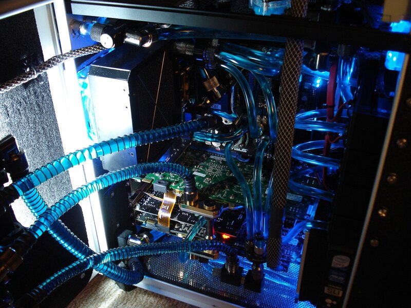 custom water-cooled PC interior