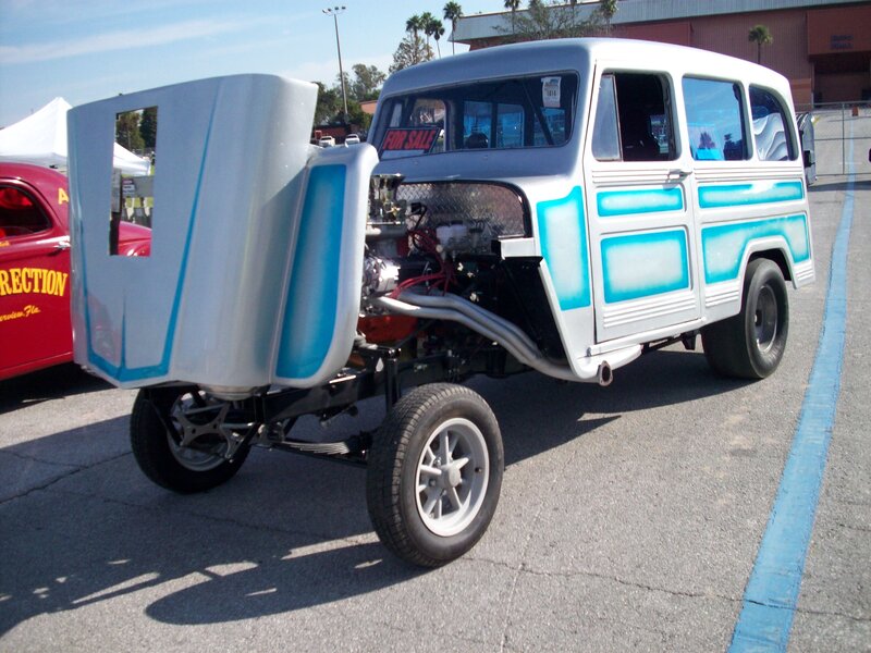 Custom White and Blue Van