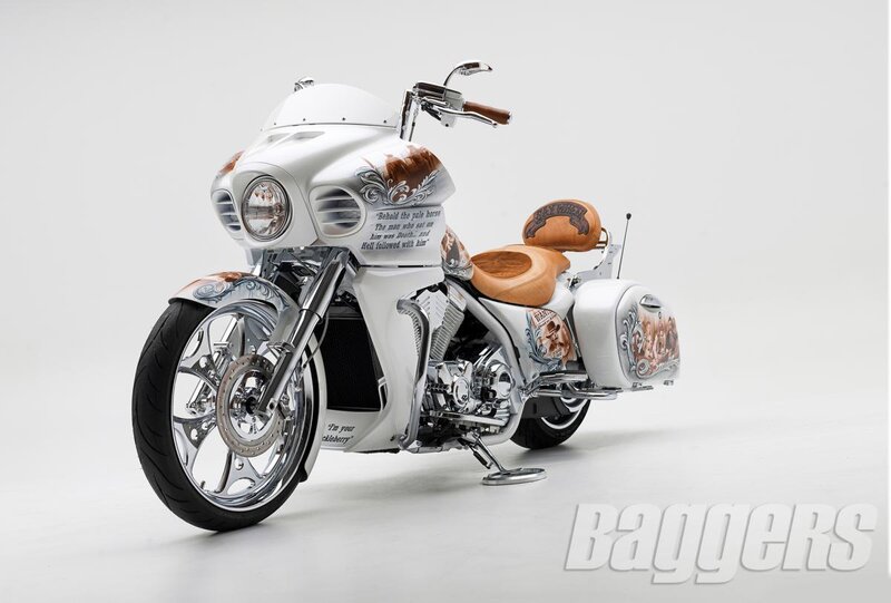 Custom White Motorcycle — Neutral