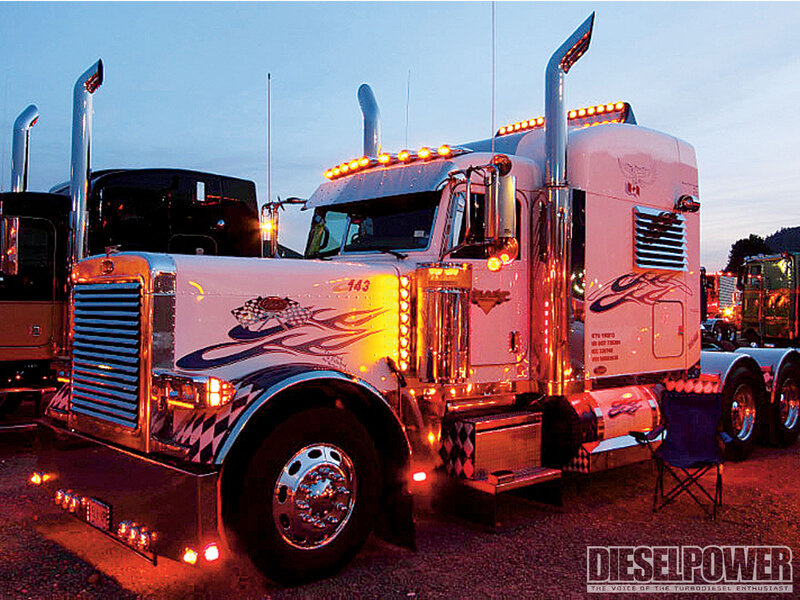 Custom White Semi-truck — Dramatic