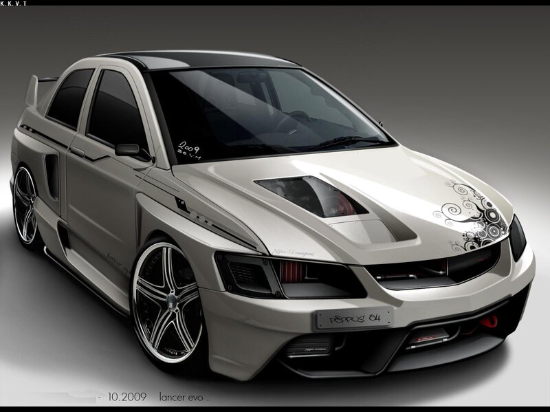 custom white sports car