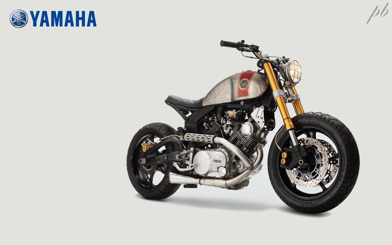 Custom Yamaha Motorcycle — Silver