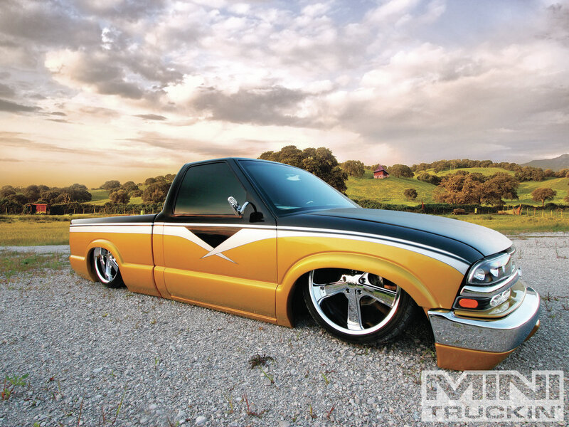 Custom Yellow Pickup Truck