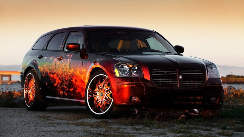 Customized Black Car