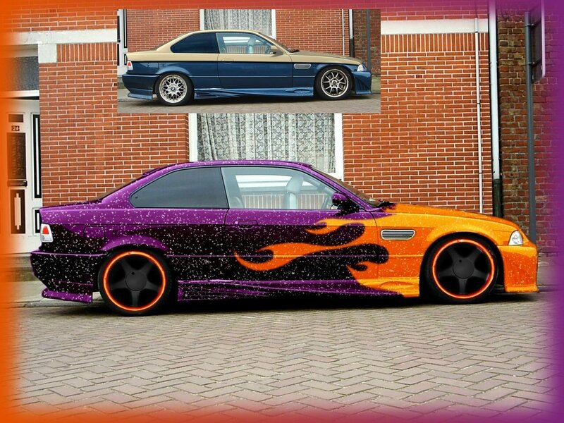 Customized BMW Coupe — Purple
