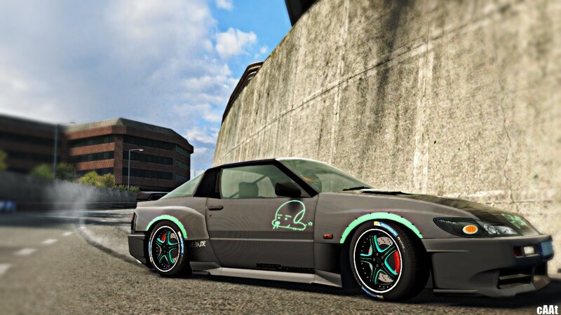 Customized Gray Sports Car