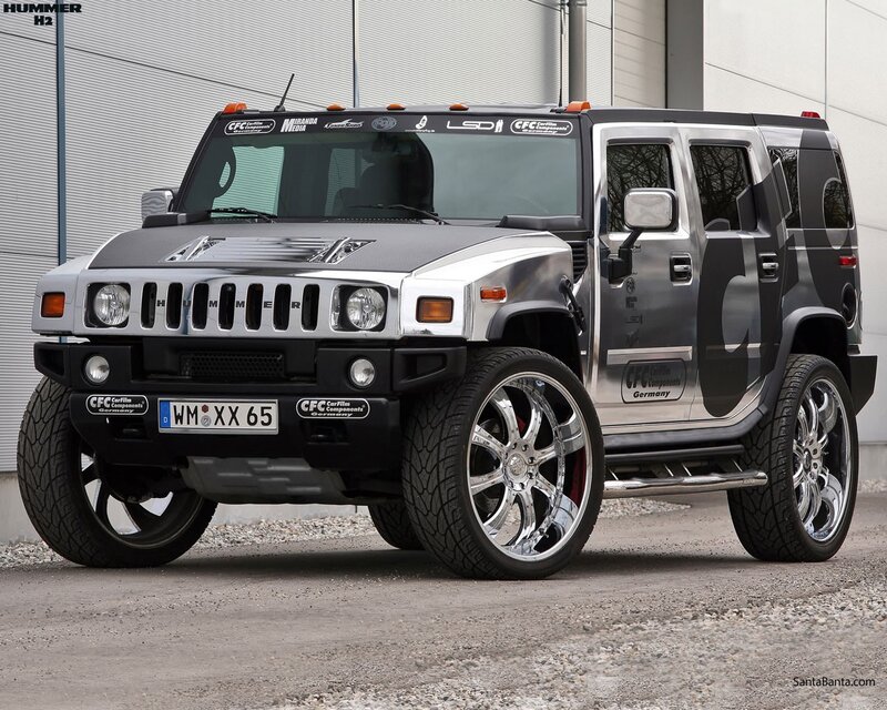 Customized Hummer H2 — Silver, Neutral