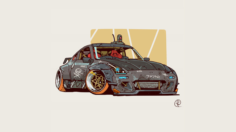 Customized Race Car — Gray