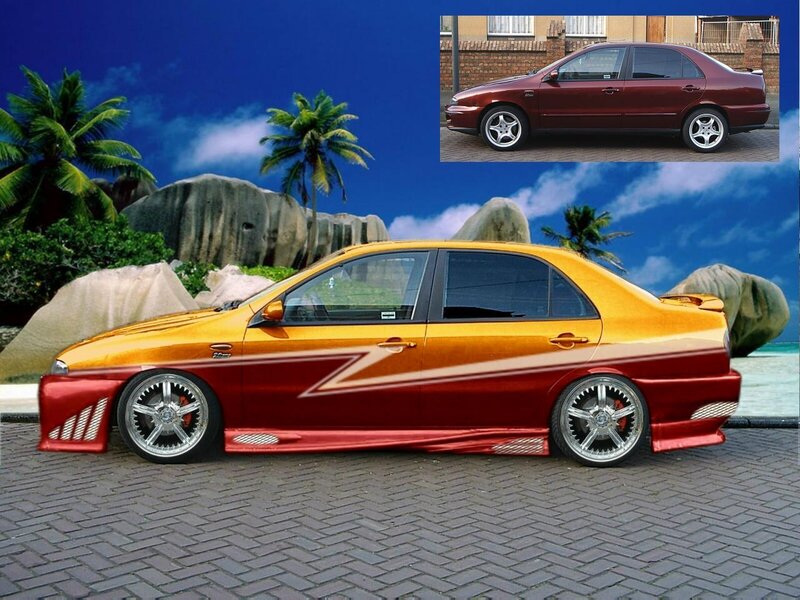 Customized Sedan Car — Gold