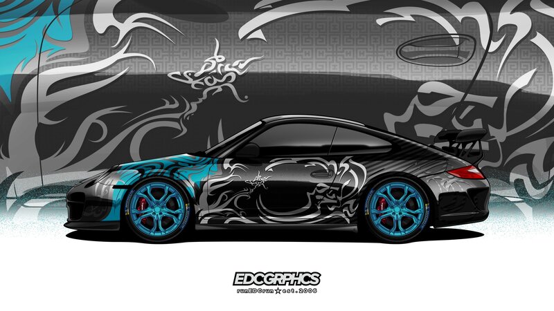 Customized Sports Car — Black