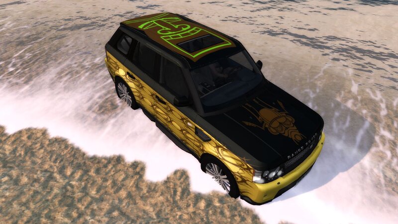 Customized SUV in Water