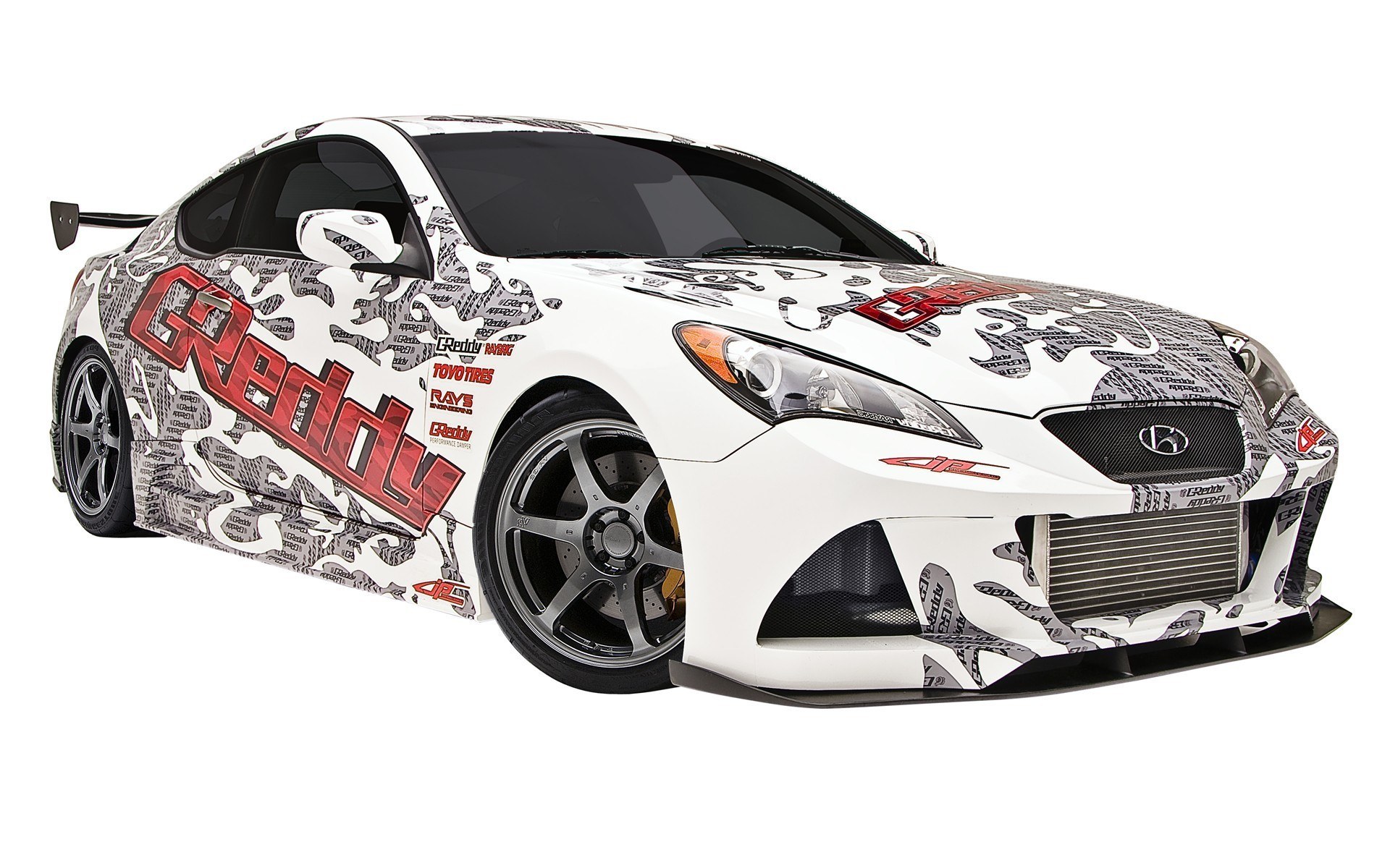 customized white sports car