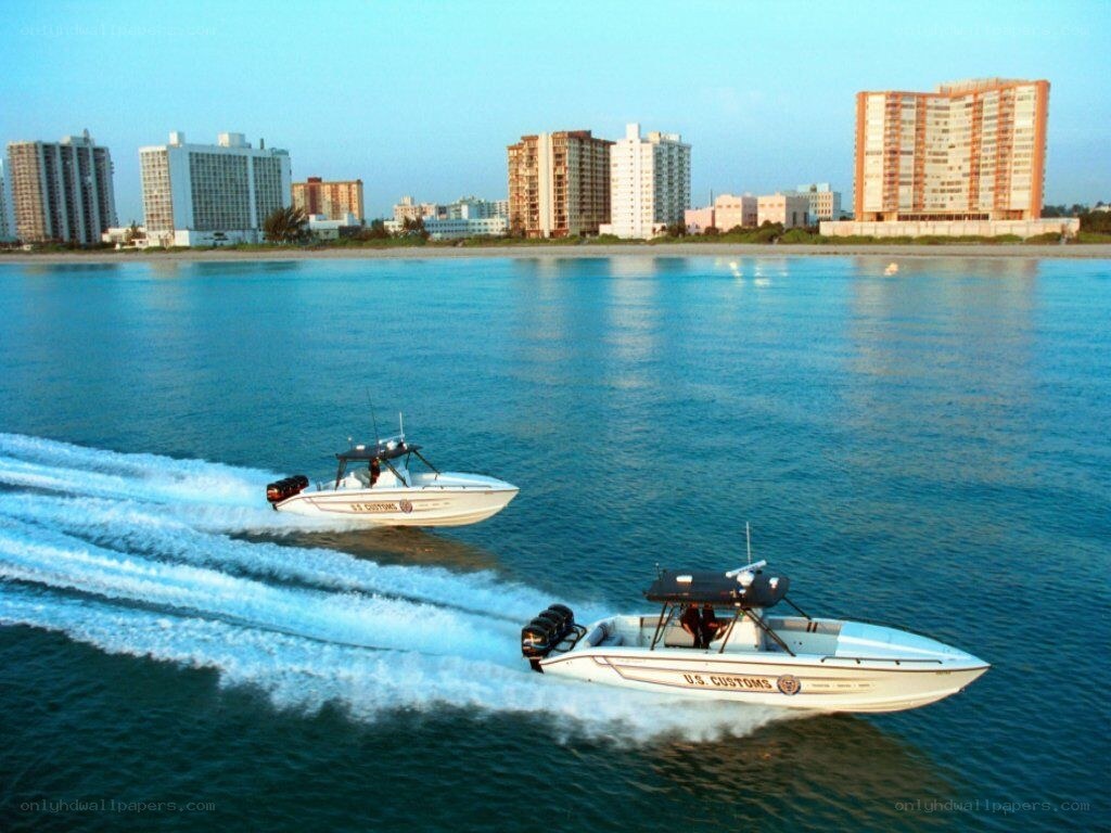 Customs boats on patrol