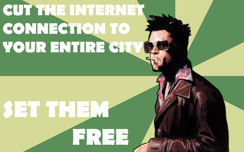 cut internet connection