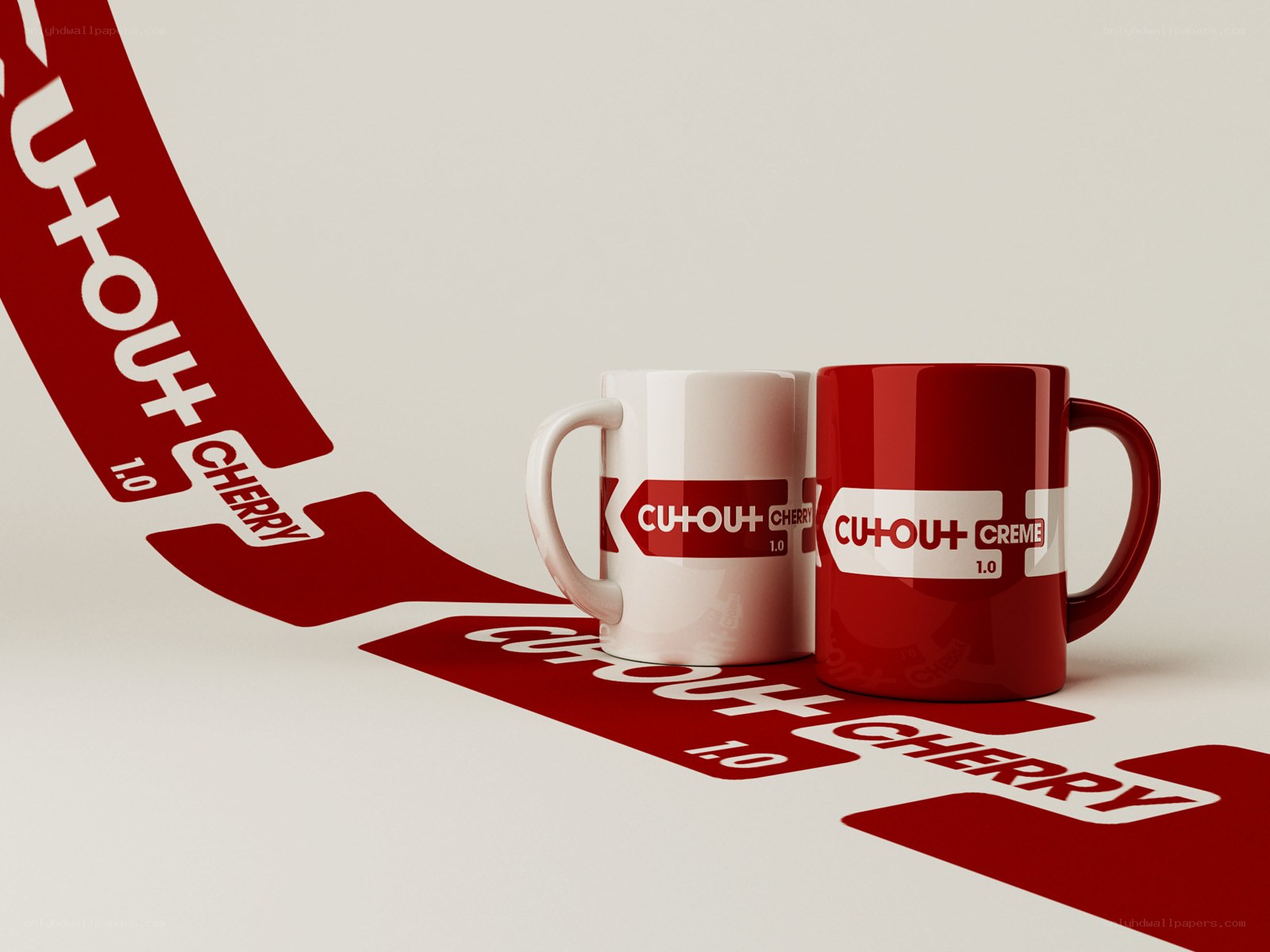 Cut-Out brand mugs