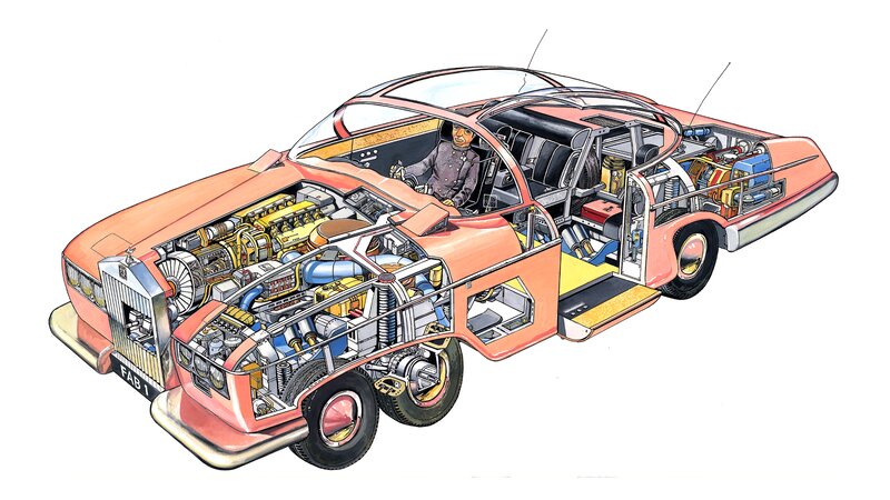 Cutaway Car Illustration