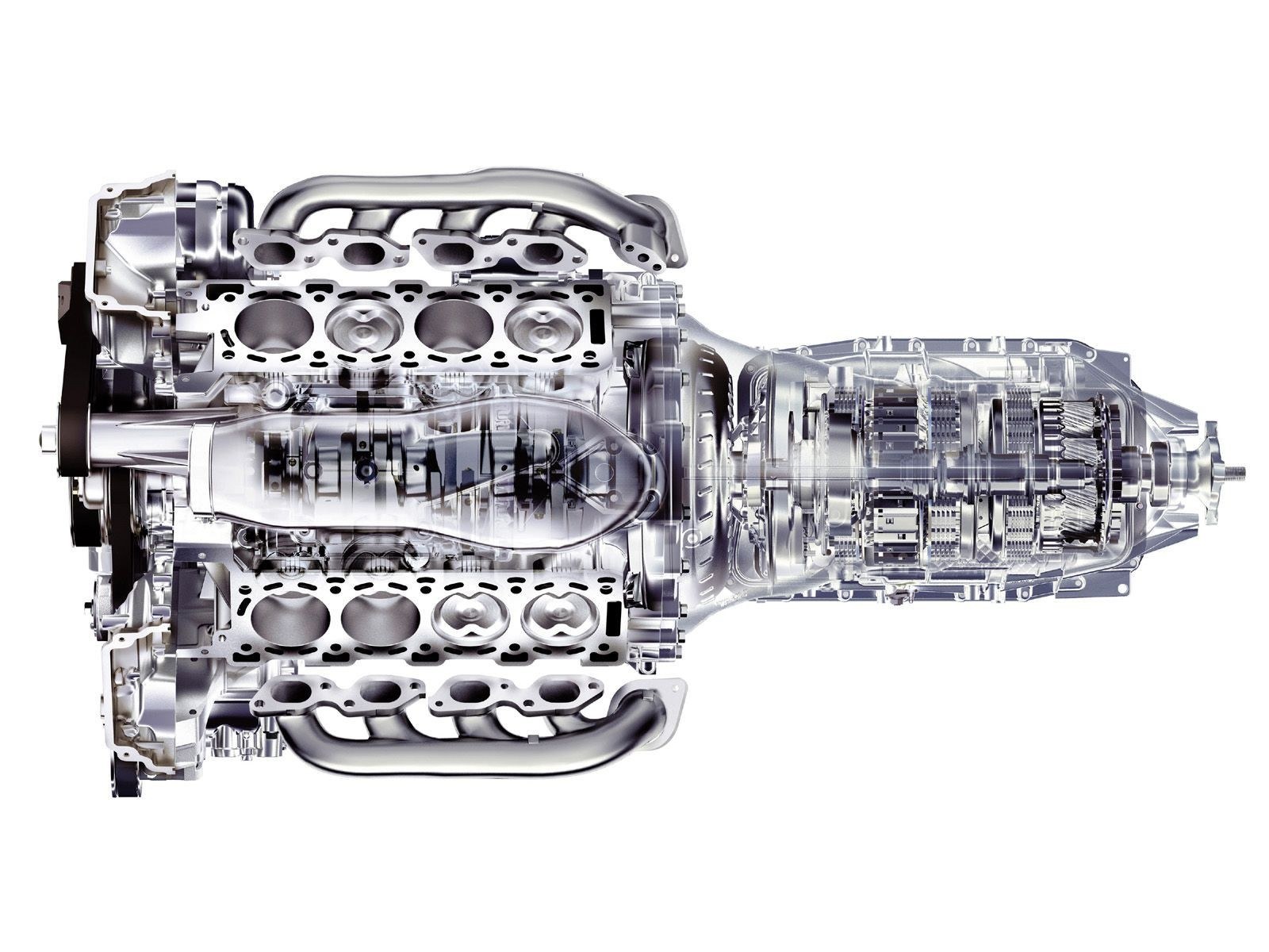 Cutaway engine and transmission