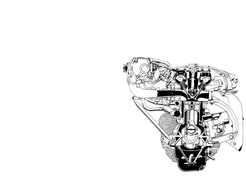 Cutaway Engine Diagram — Black