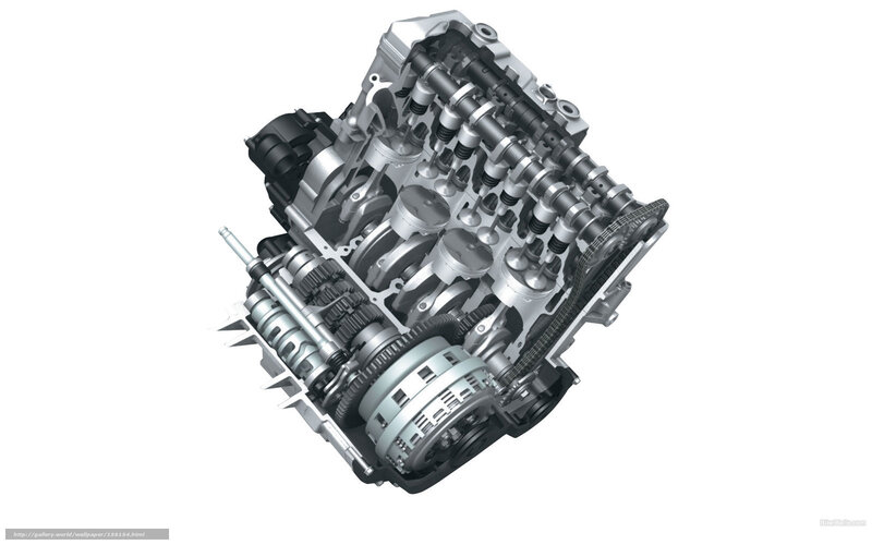 Cutaway Engine View — Silver