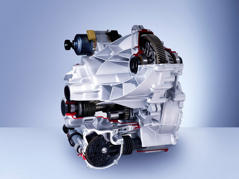 Cutaway of a car transmission