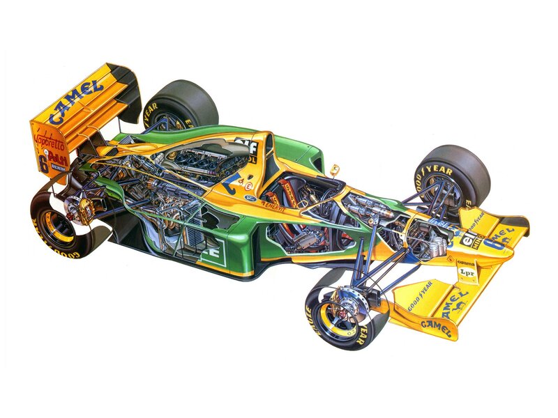 Cutaway of a Formula 1 car
