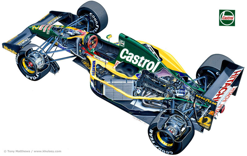 Cutaway of a Formula 1 car
