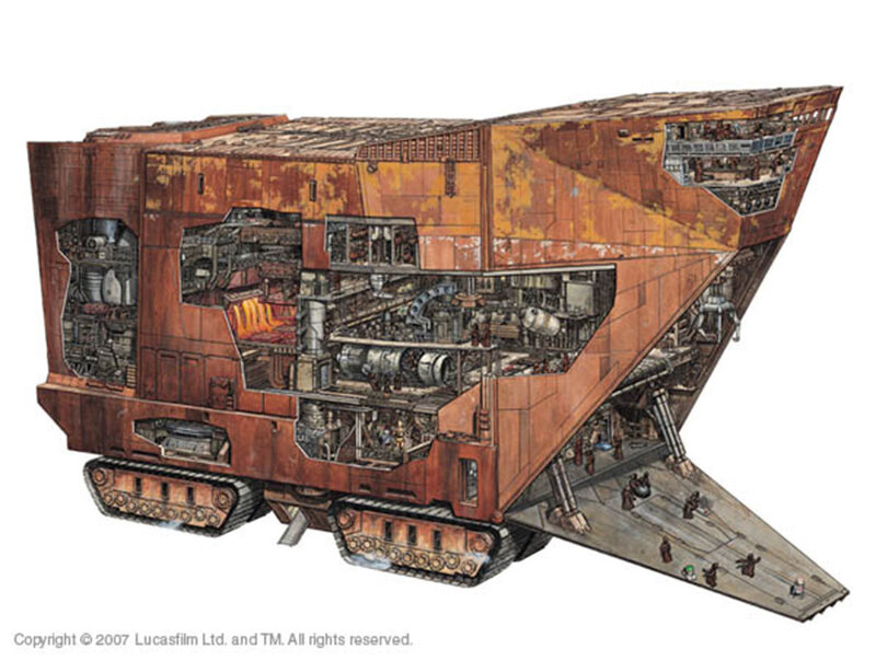 Cutaway of a landspeeder
