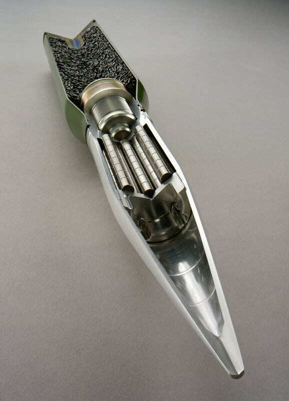 Cutaway of a missile warhead