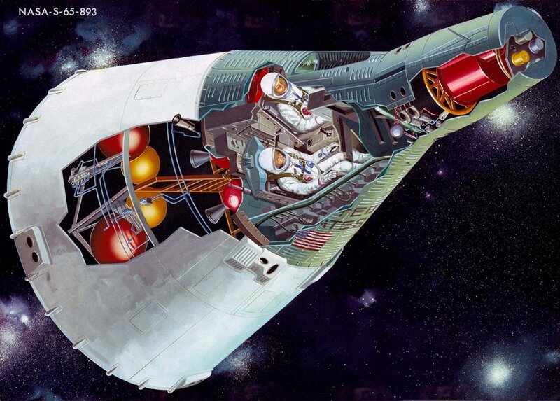 Cutaway of a spacecraft