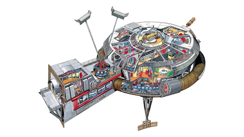 Cutaway of a Spaceship — Gray