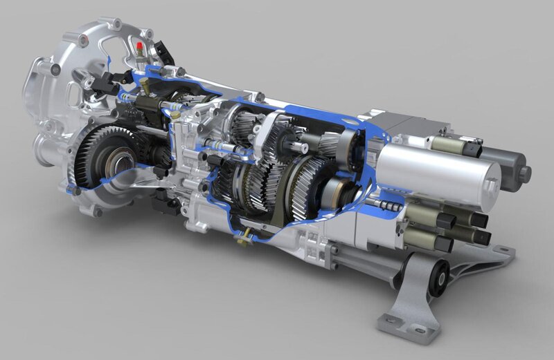 Cutaway of a transmission assembly
