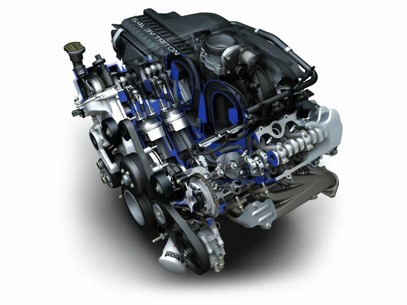 Cutaway of a V8 engine