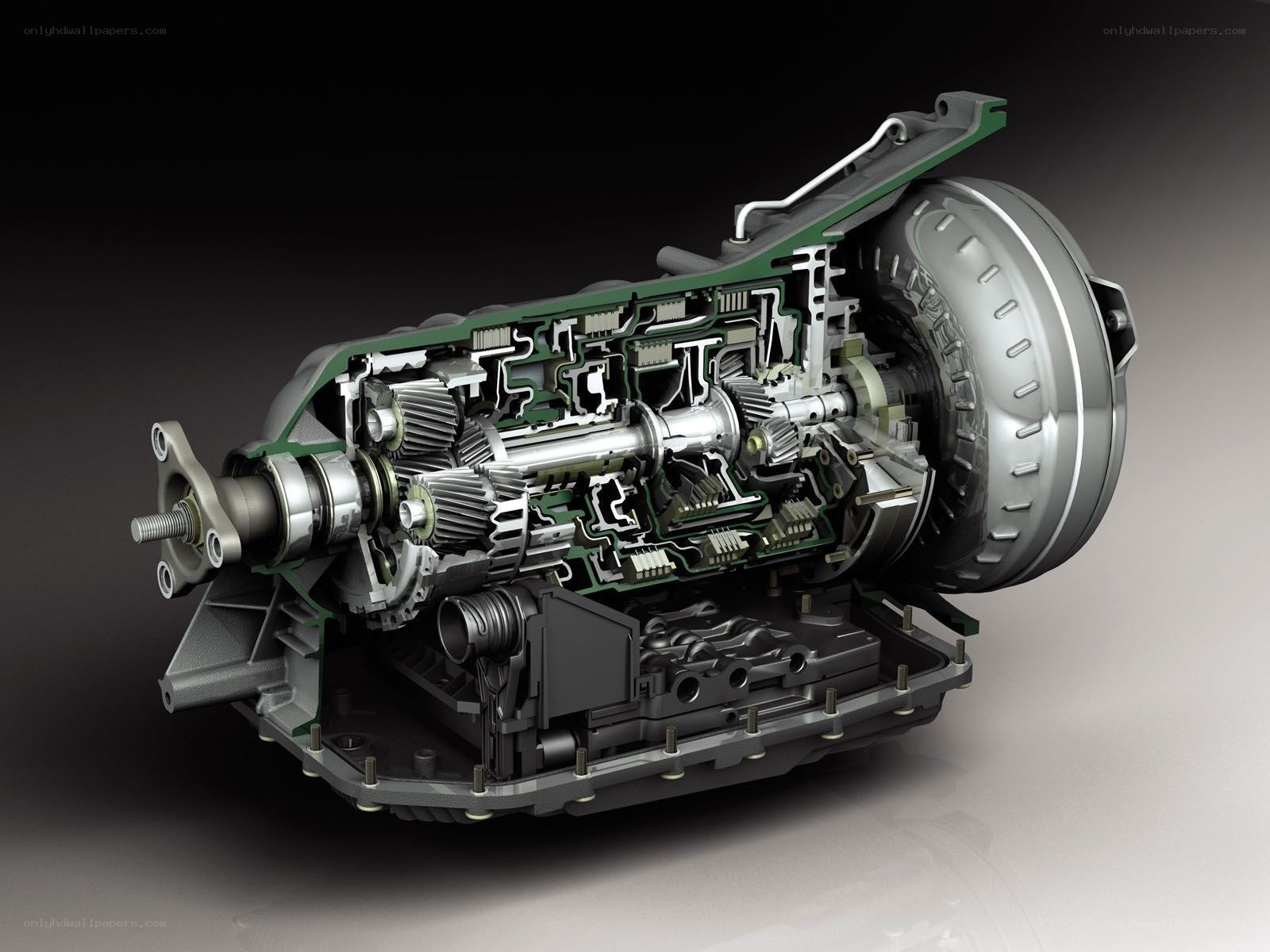 Cutaway of automatic transmission