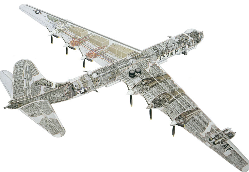 Cutaway of B-36 bomber