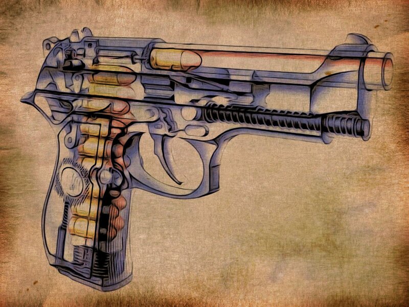 Cutaway Pistol Illustration
