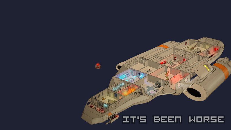 Cutaway Spaceship Interior