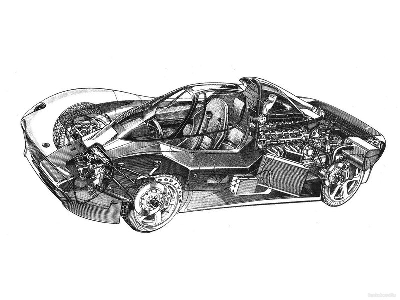 Cutaway Sports Car