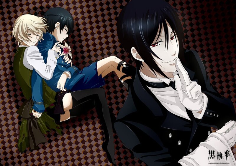 Cute anime boys in formal wear