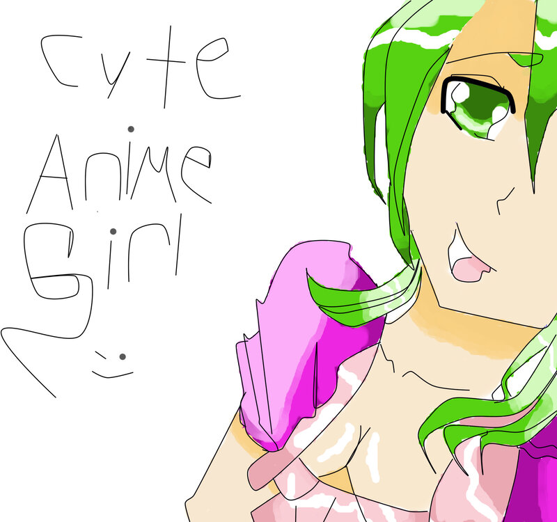 cute anime girl drawing