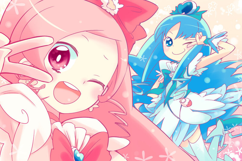cute anime girls posing