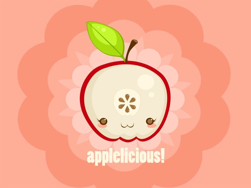cute apple character